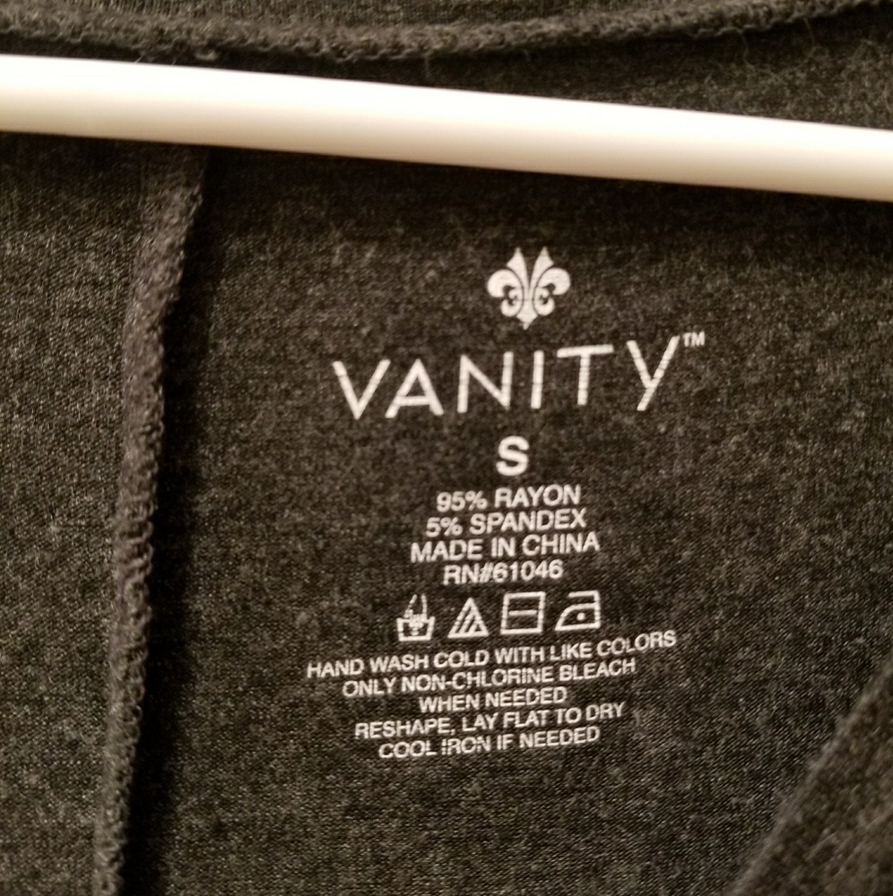 Gray Asymmetrical Loose Vanity T-Shirt Sz S 🆕️WOT - Picture 3 of 8